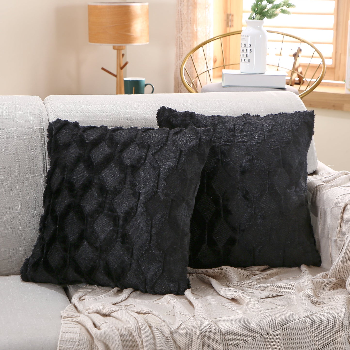 18"x18" Throw Pillow FULL set of cover and insert Wide Variety of Colors reversable