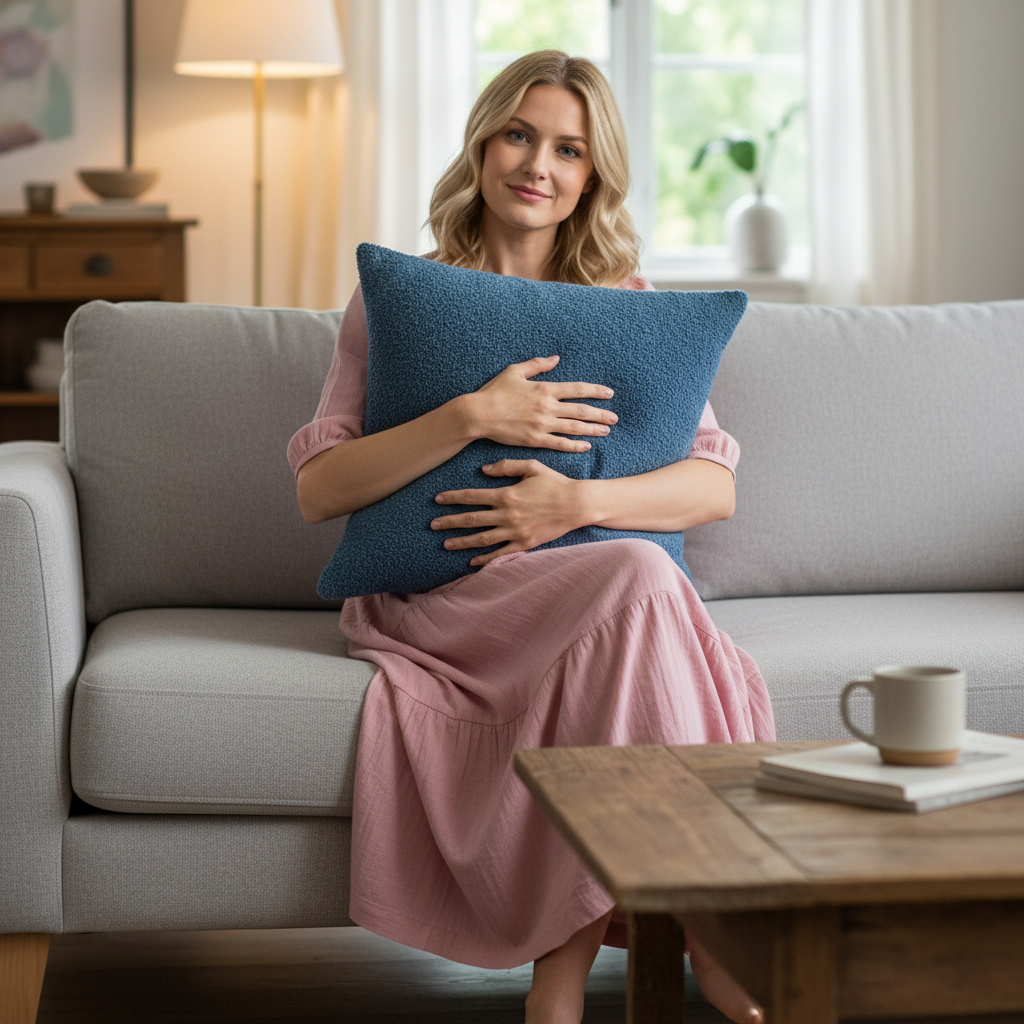 18"x18" Teddy Faux Fluffy Solid Color FULL set of Throw Pillow (With Insert)