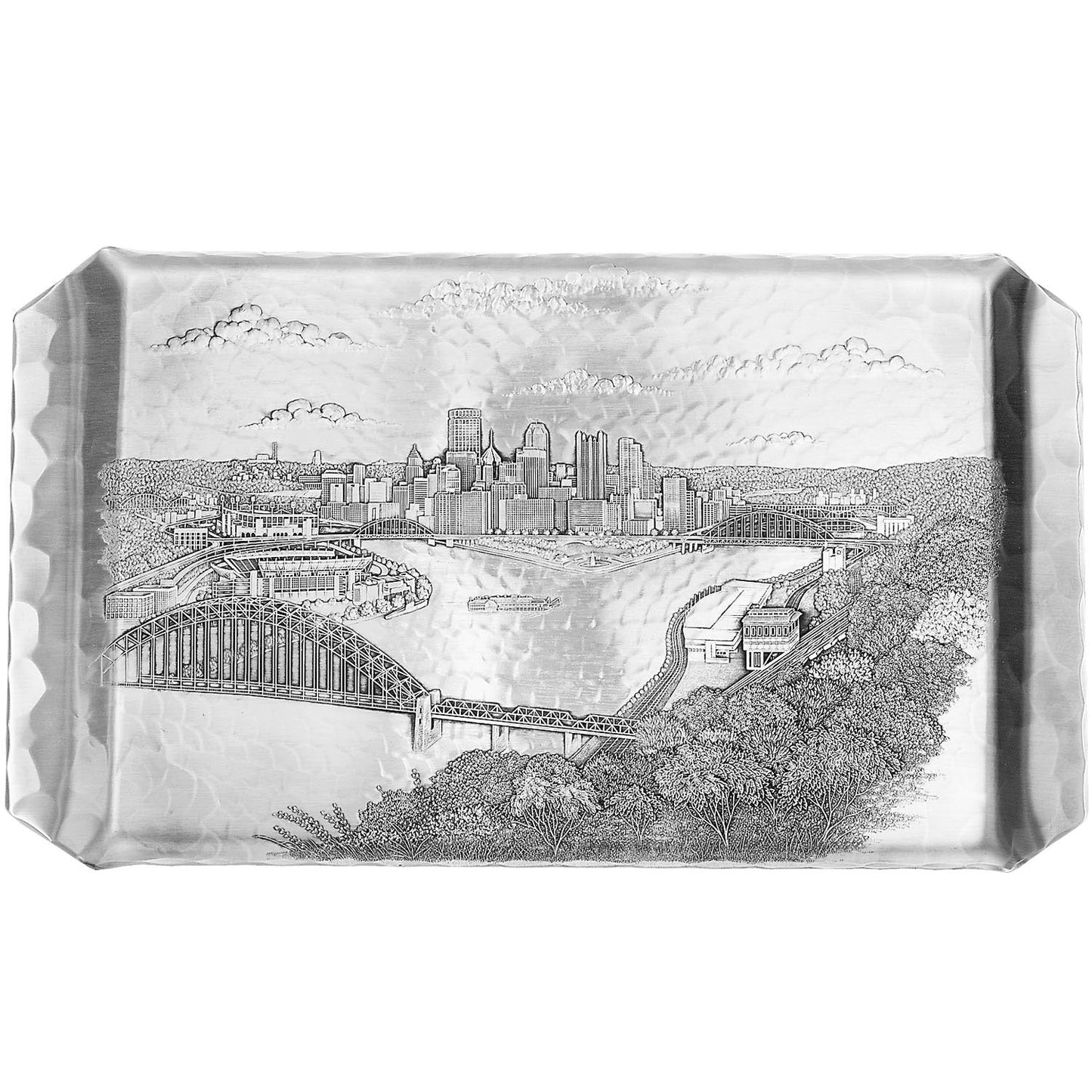 Pittsburgh Skyline Hostess Tray