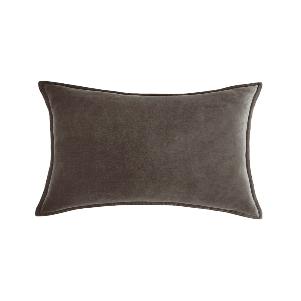 Rectangular Velvet Lumbar Throw Pillow (With/Without Inserts) 12x20 inches,