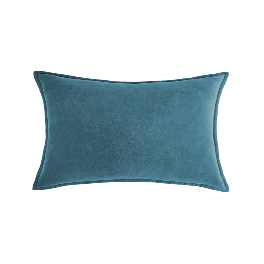 Rectangular Velvet Lumbar Throw Pillow (With/Without Inserts) 12x20 inches,