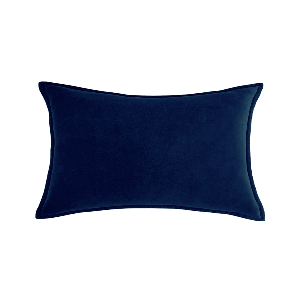 Rectangular Velvet Lumbar Throw Pillow (With/Without Inserts) 12x20 inches,