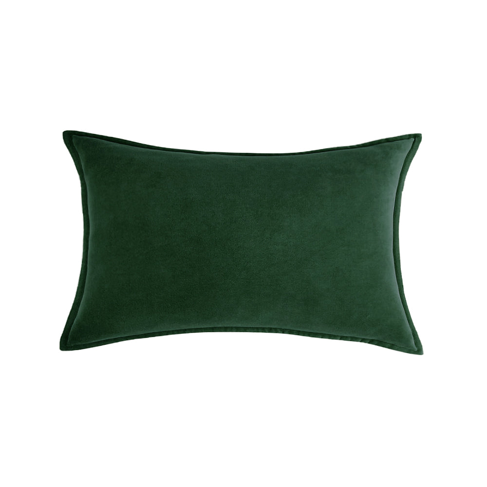 Rectangular Velvet Lumbar Throw Pillow (With/Without Inserts) 12x20 inches,