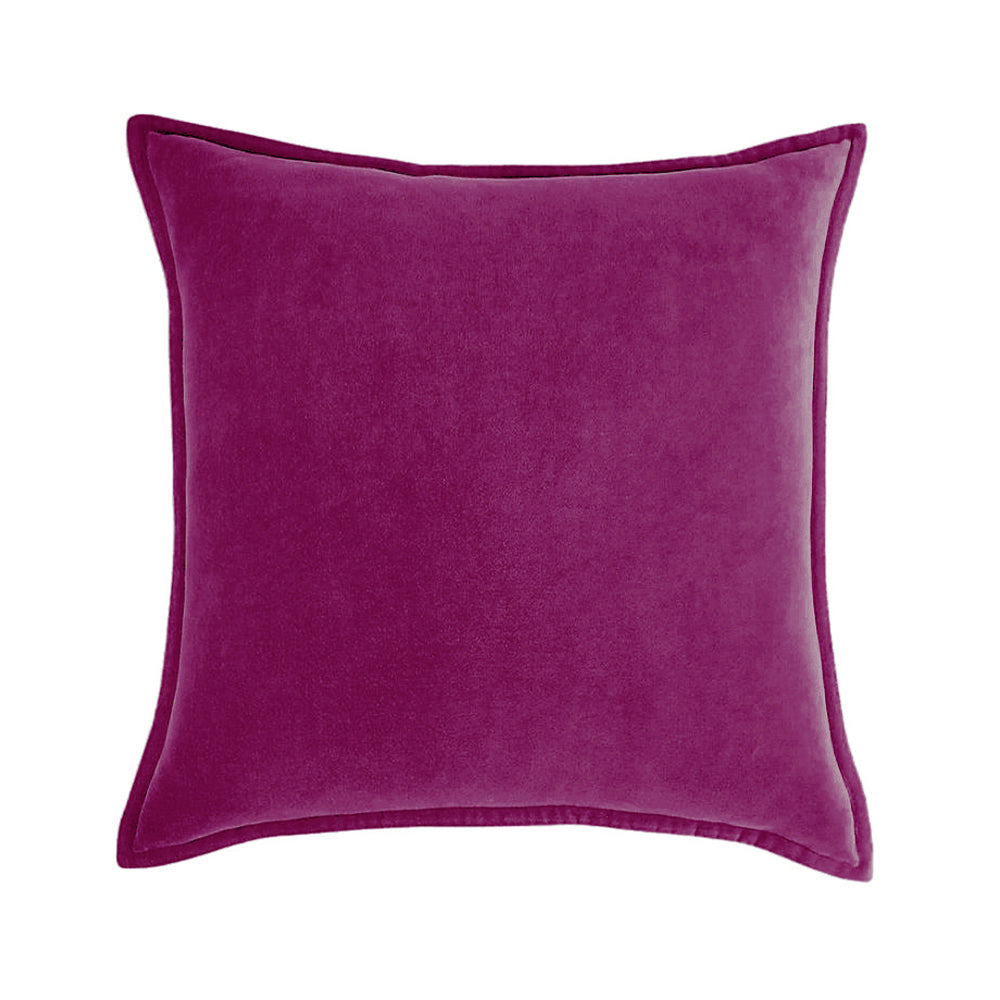 Square Cotton Velvet Pillow (With/Without Inserts) 20x20 inches, pack of 2 throw pillows