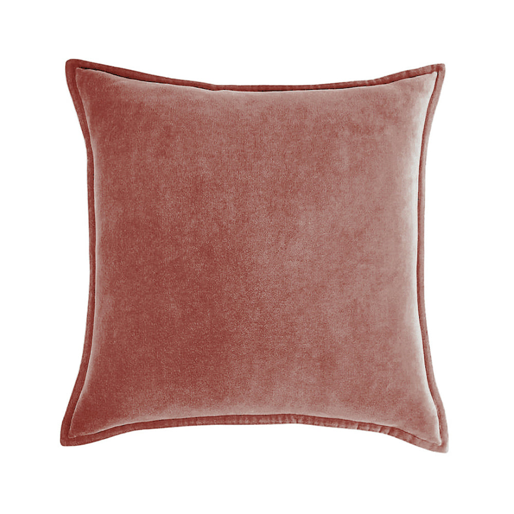 Square Cotton Velvet Pillow (With/Without Inserts) 20x20 inches, pack of 2 throw pillows