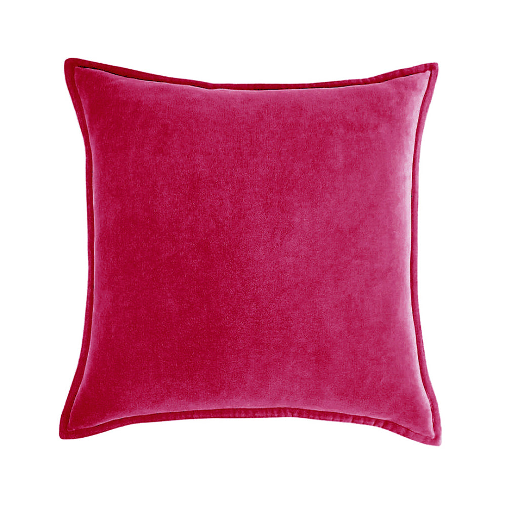 Square Cotton Velvet Pillow (With/Without Inserts) 20x20 inches, pack of 2 throw pillows