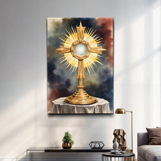 Holy Eucharist in Monstrance Faith Wall Art