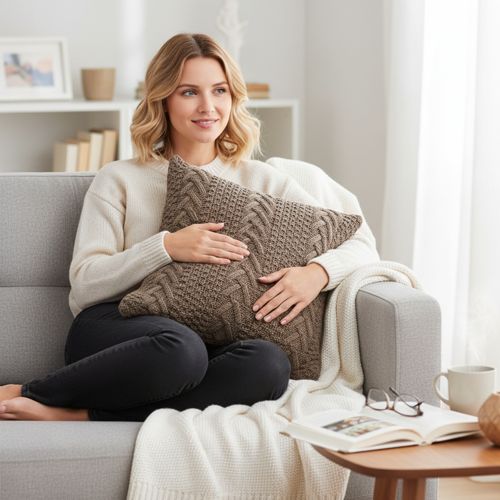 Set of 2 Beautiful combination Pillow Covers AND Inserts mixed colors, one of each