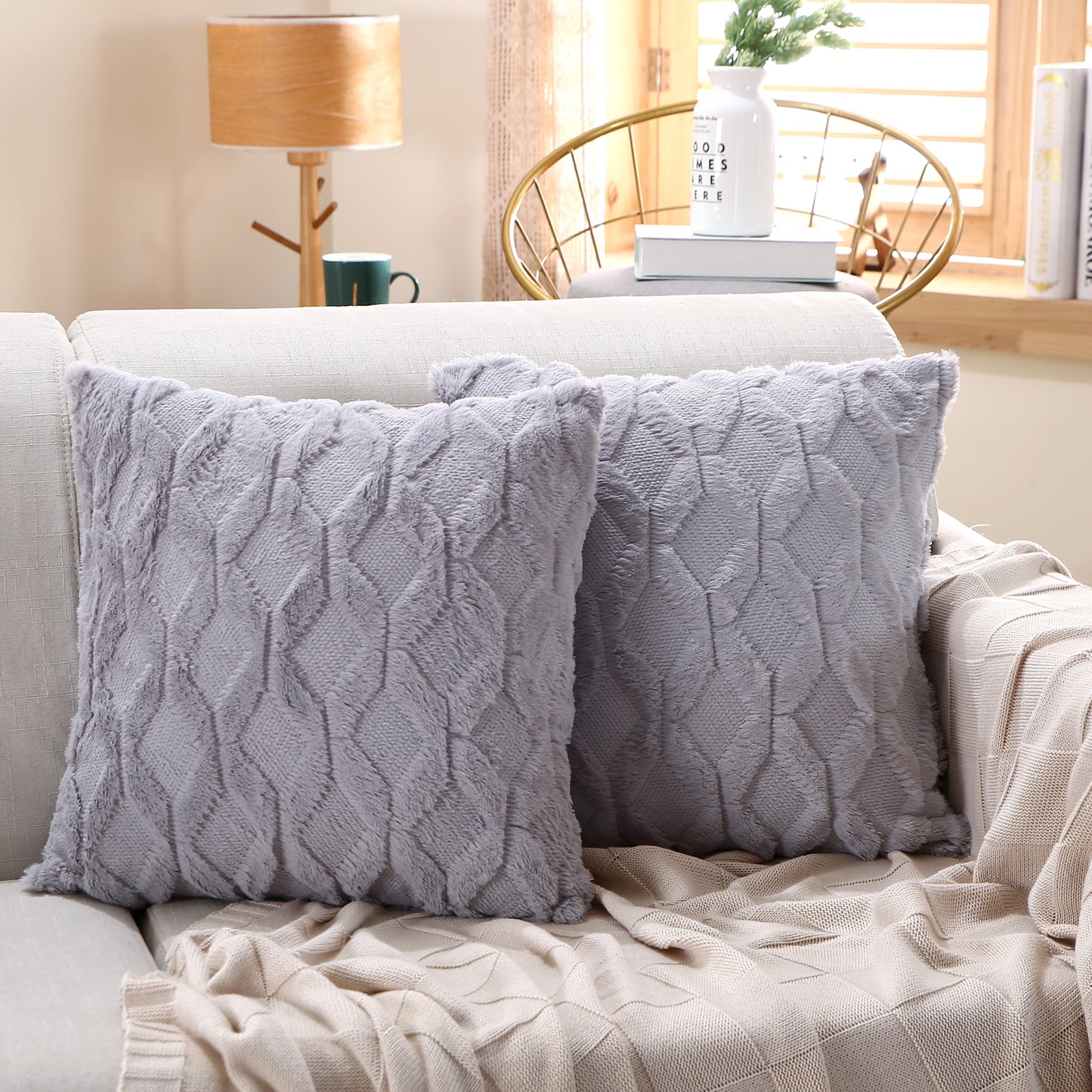 18"x18" Throw Pillow FULL set of cover and insert Wide Variety of Colors reversable