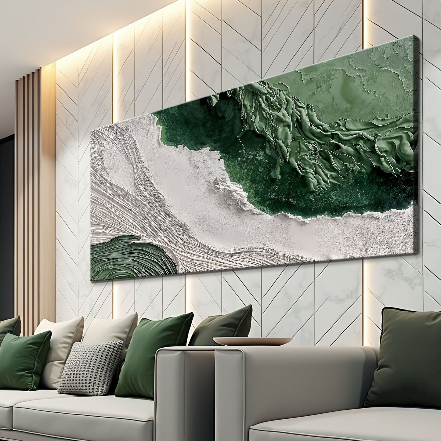 Green Rivers Abstract Wall Art II