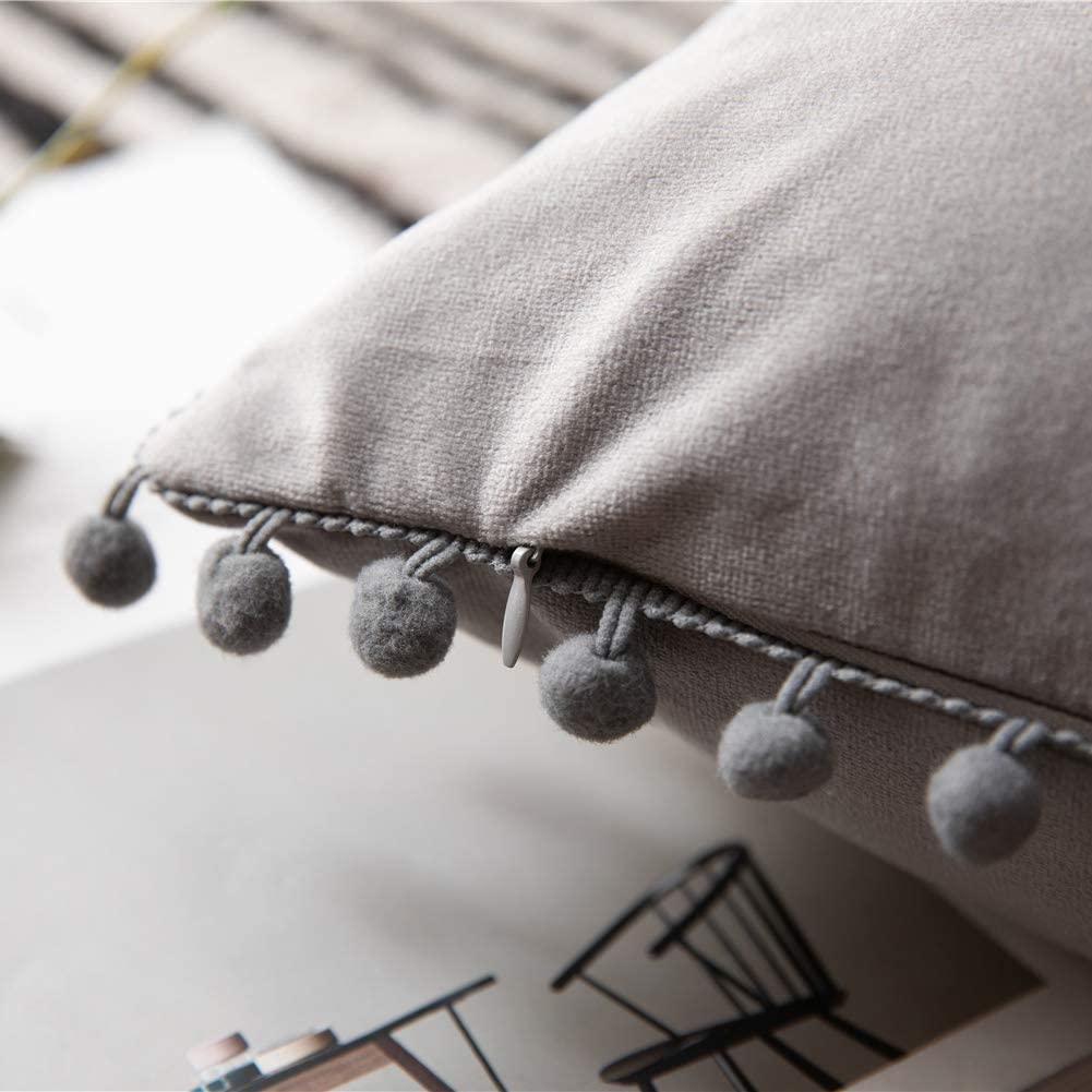 Square Velvet Throw Pillow (With/Without Inserts) 20x20 inches, pack of 2 throw pillows