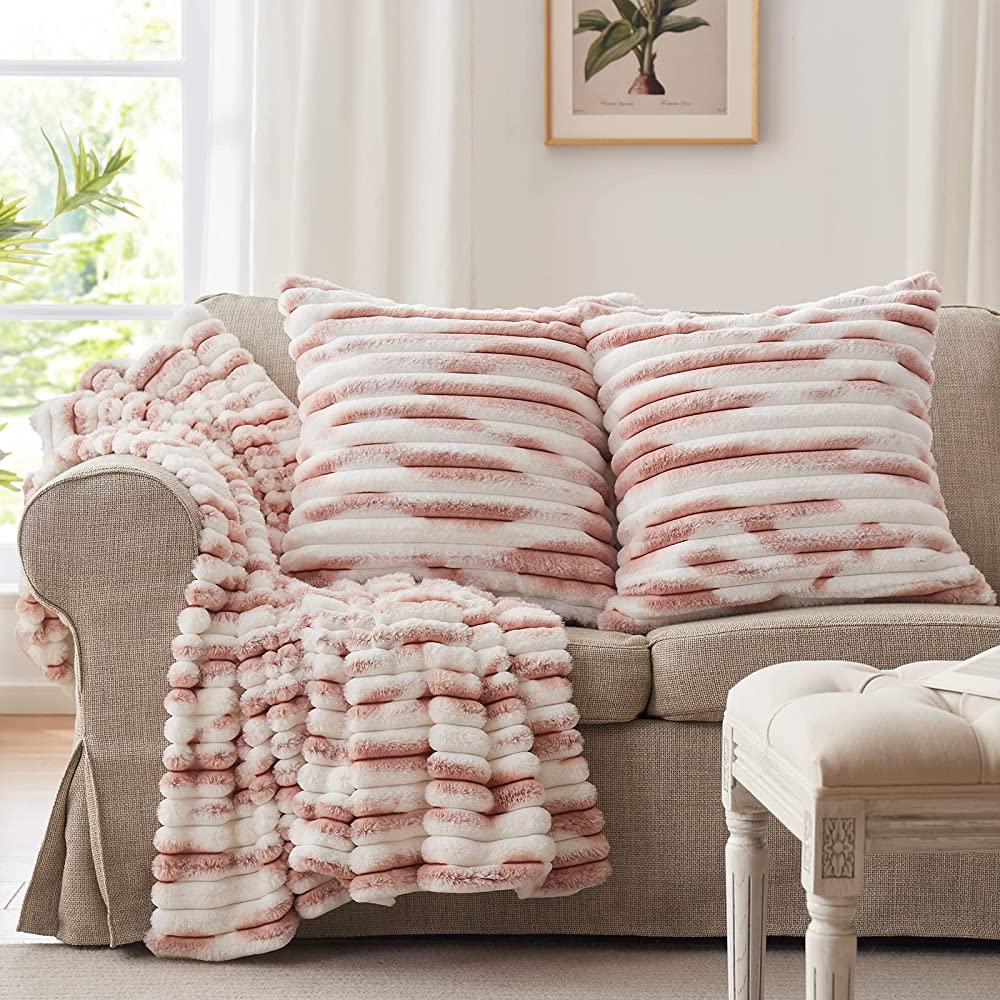 Polyester Blend Throw Square Pillow Cover & Insert (Double Sides) 18x18 inches, throw pillows