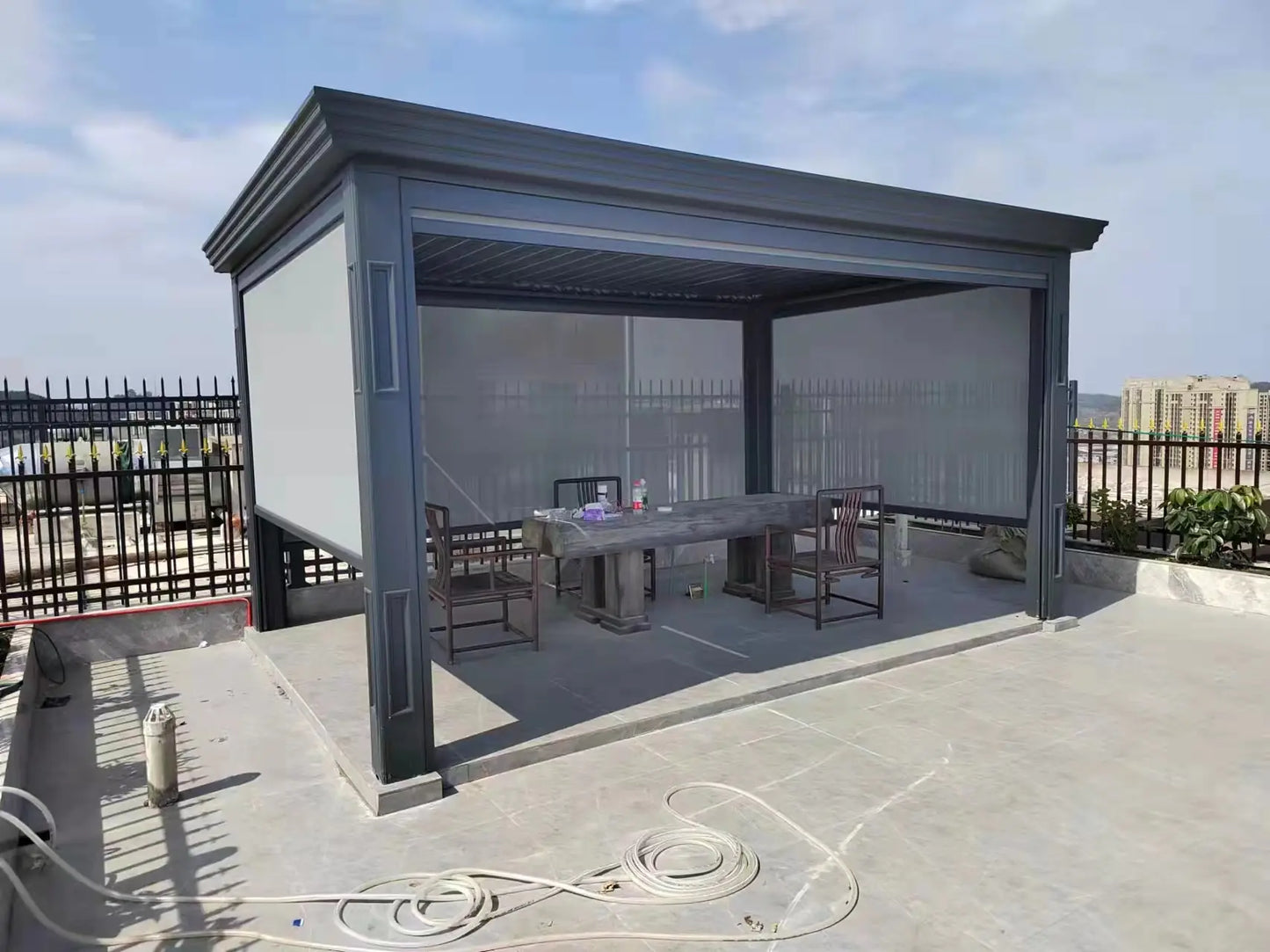 Outdoor Electric Windproof Smart Curtain for Balconies