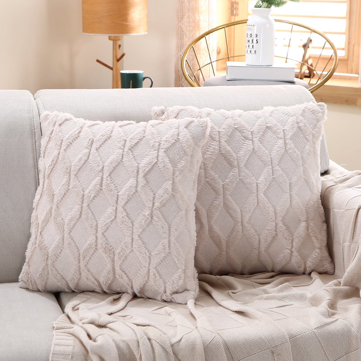 18"x18" Throw Pillow FULL set of cover and insert Wide Variety of Colors reversable