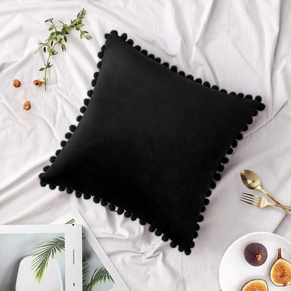 Square Velvet Throw Pillow (With/Without Inserts) 20x20 inches, pack of 2 throw pillows