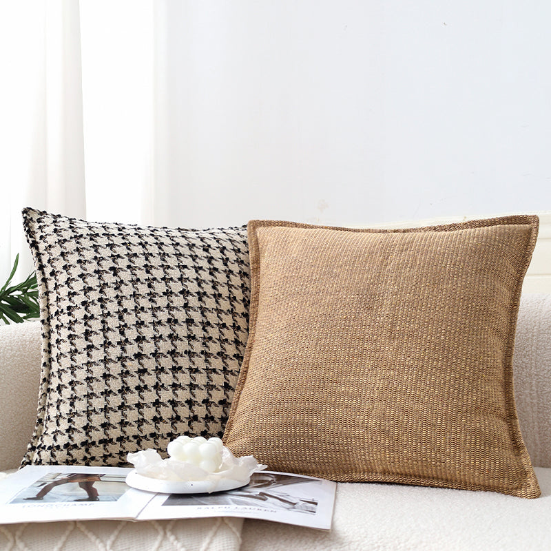 Combo Set of 4 Throw Pillow Covers AND Inserts mixed well styles one of each size 18"x18