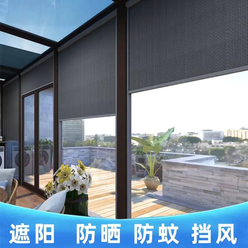 Outdoor Electric Windproof Smart Curtain for Balconies