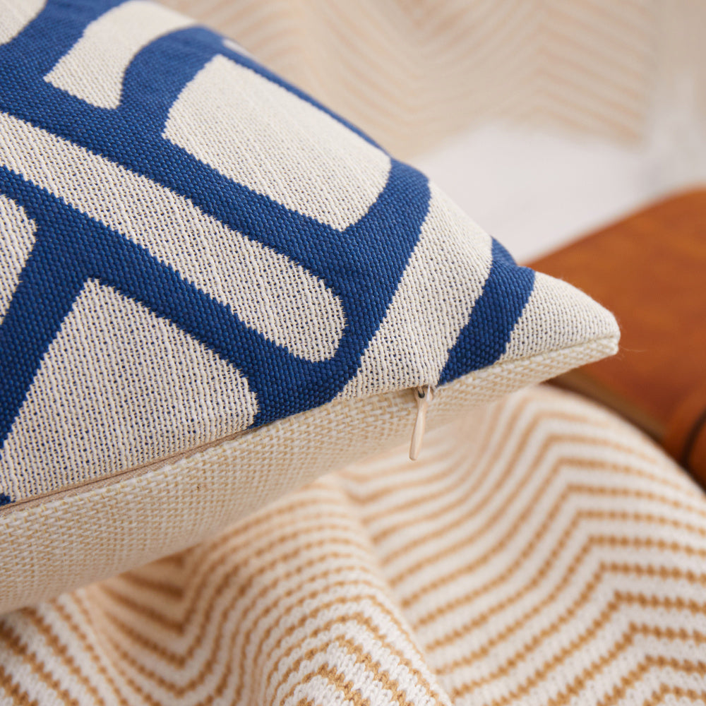 Geometric Links Accent Decorative Pillow (With/Without Inserts) 18"x18" Set of 2