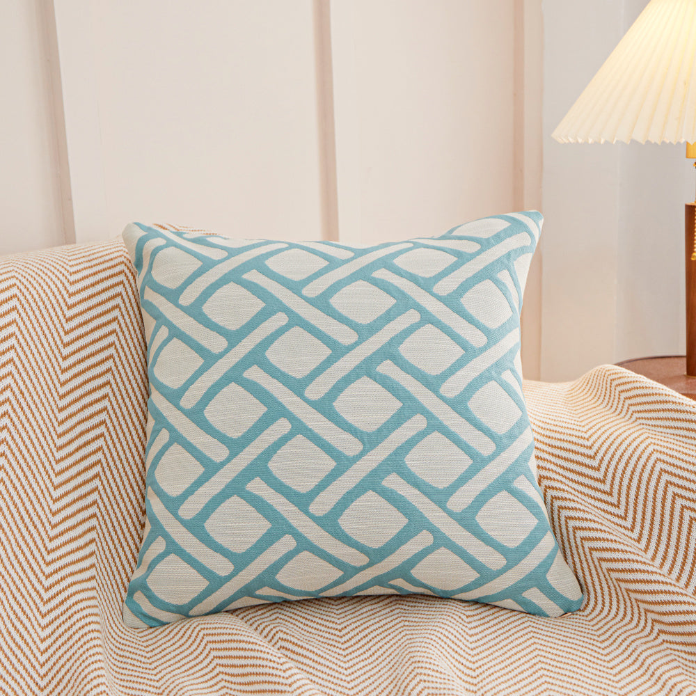 Geometric Links Accent Decorative Pillow (With/Without Inserts) 18"x18" Set of 2