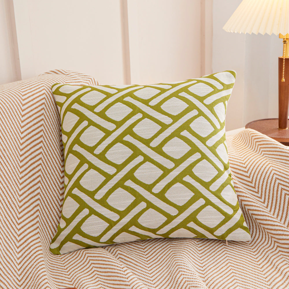 Geometric Links Accent Decorative Pillow (With/Without Inserts) 18"x18" Set of 2