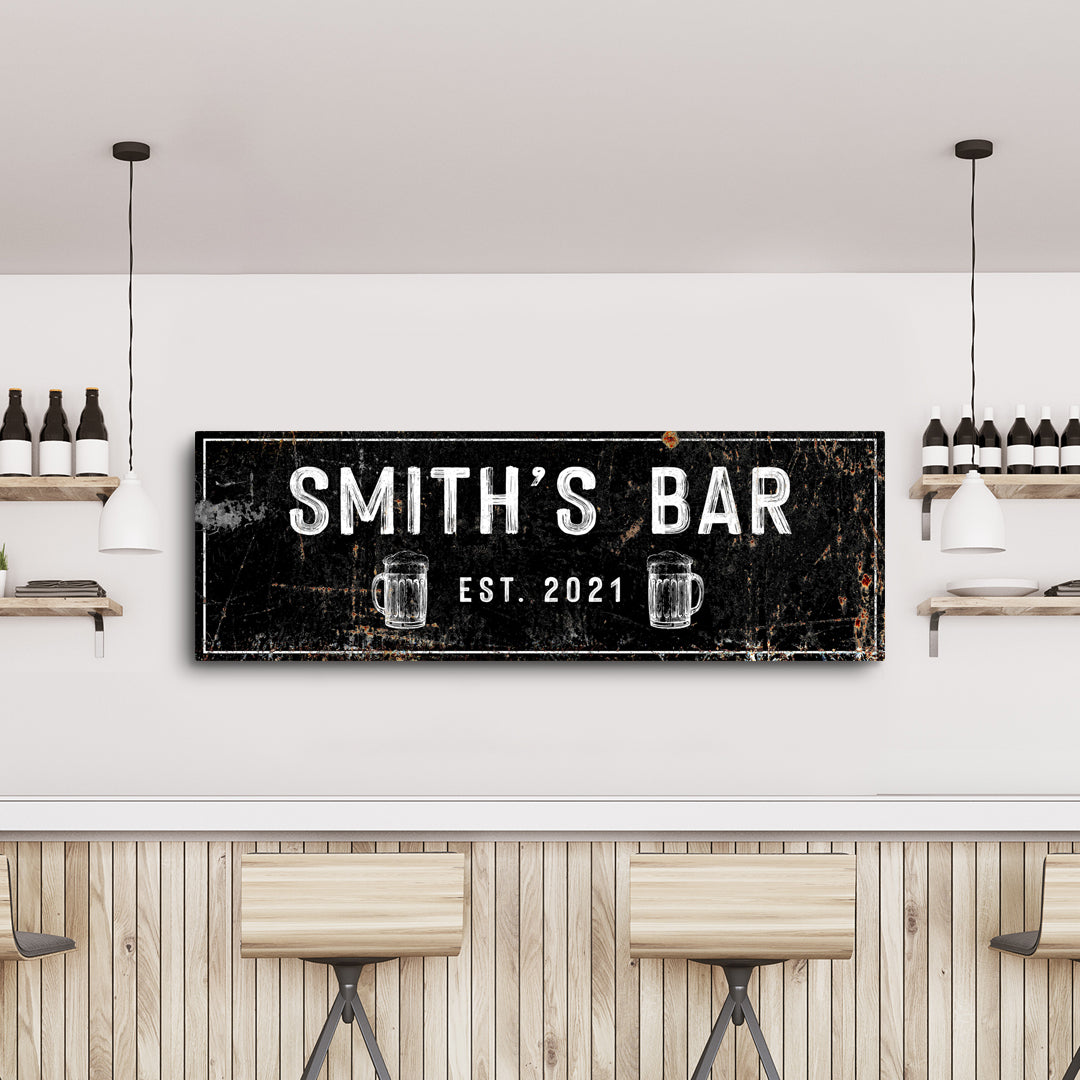 Family Bar Rustic Sign