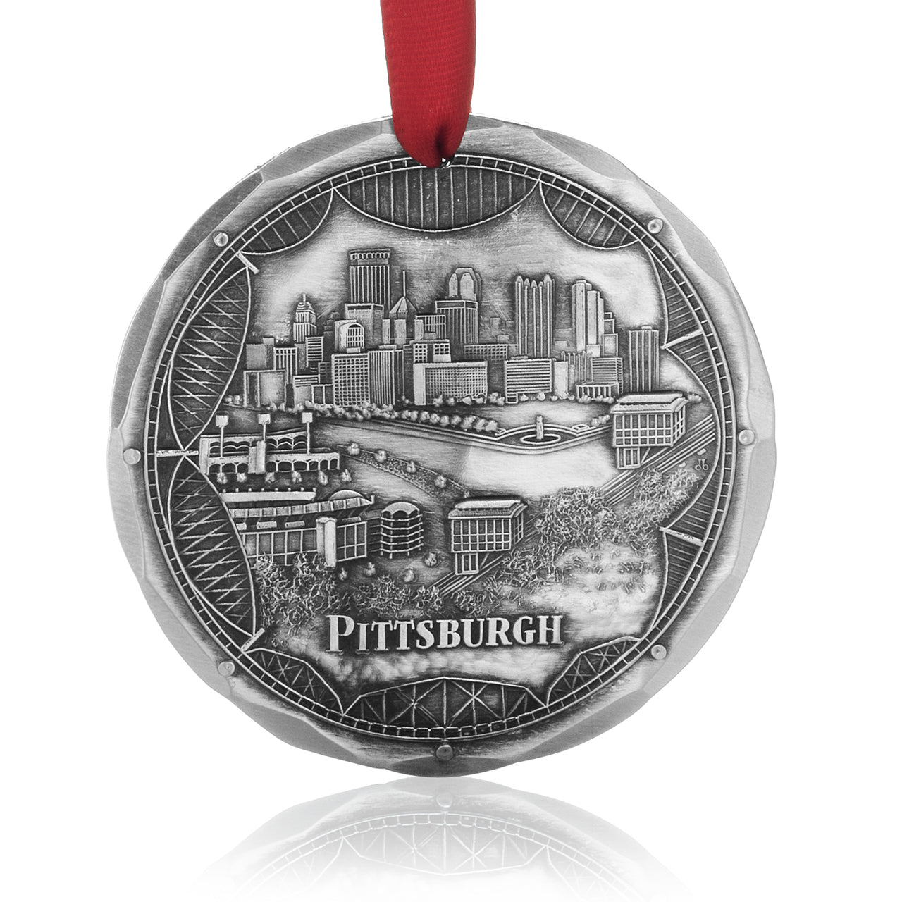 Pittsburgh Bridges Skyline Ornament