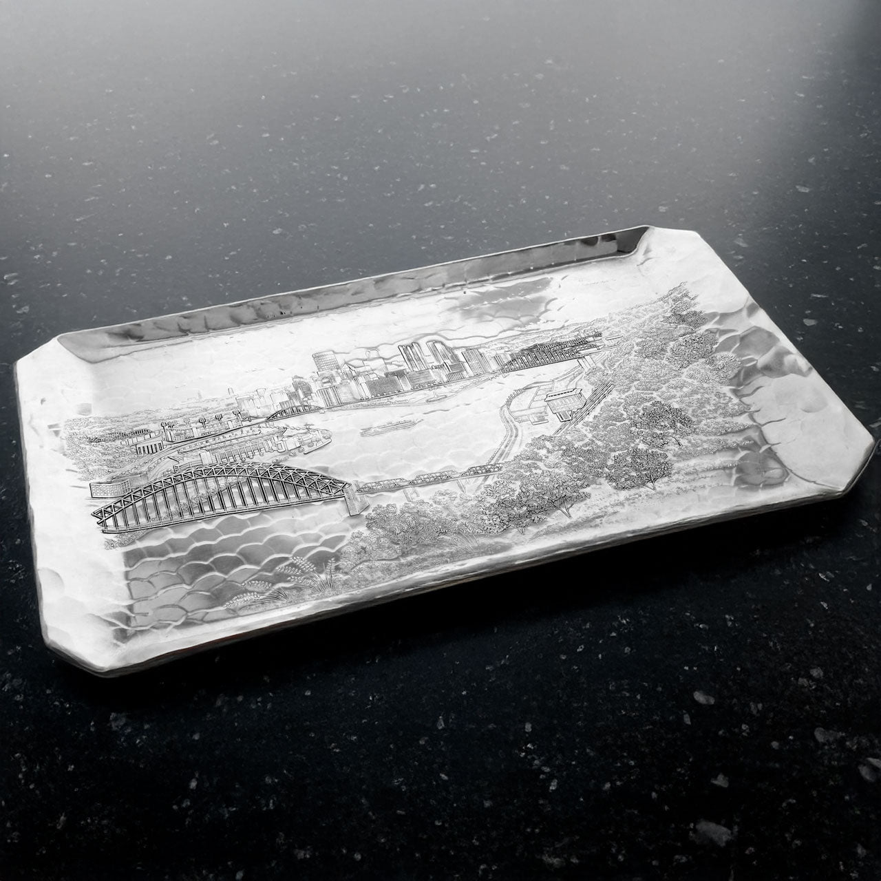 Pittsburgh Skyline Hostess Tray