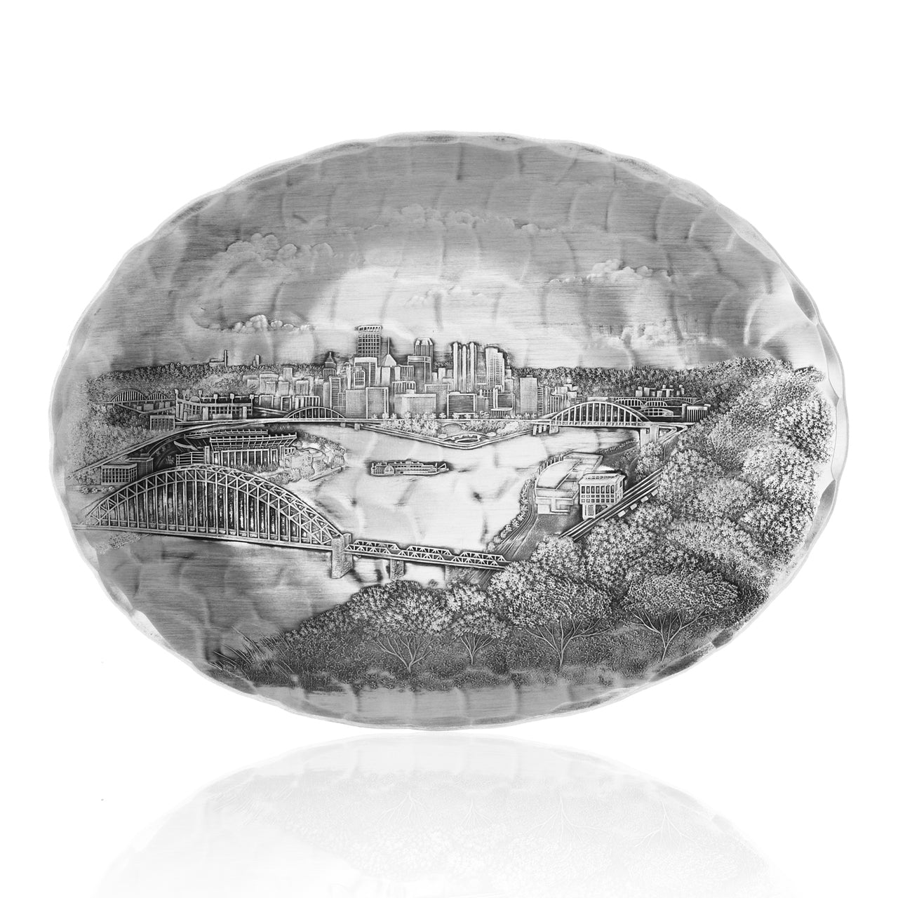 Pittsburgh Skyline Small Oval Dish