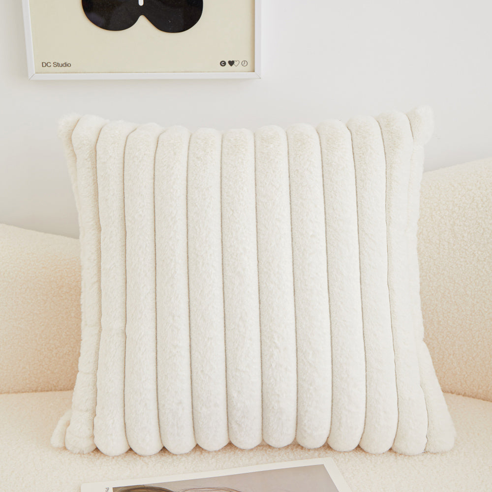 Pack of 2 Polyester Blend Throw Square Pillow Cover & Insert reversible sides, removable cover size 18x18 inch