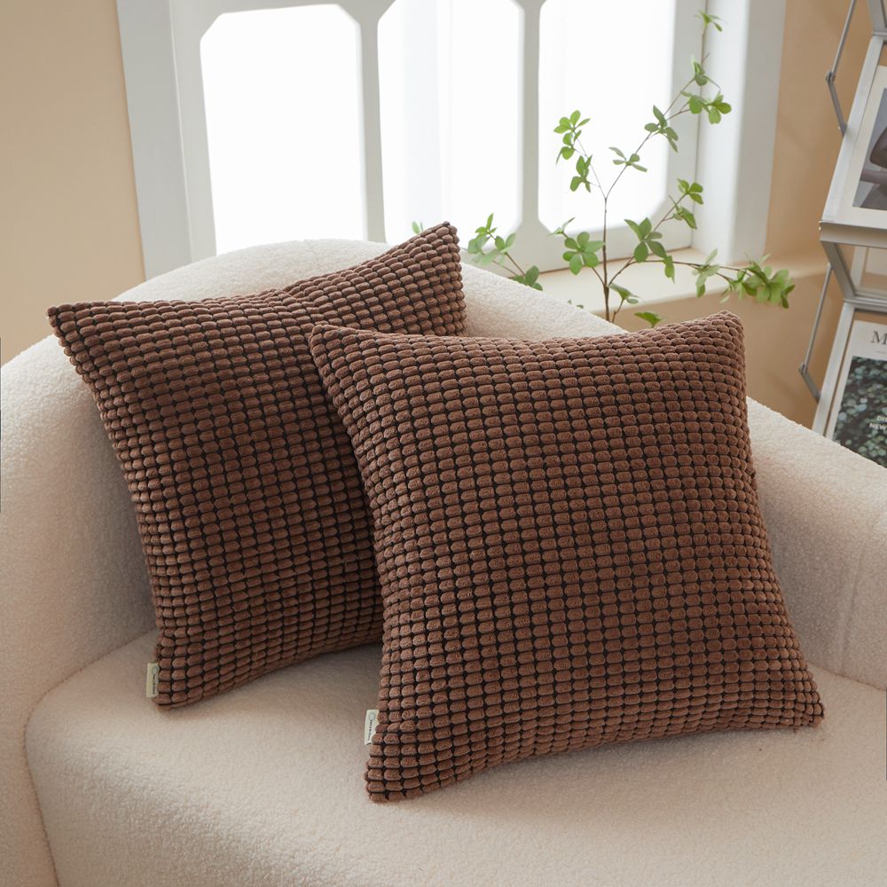 Set of 2 Polyester Blend soft hand feeling Throw Pillows (With or Without Inserts) 11 size 18"x18"