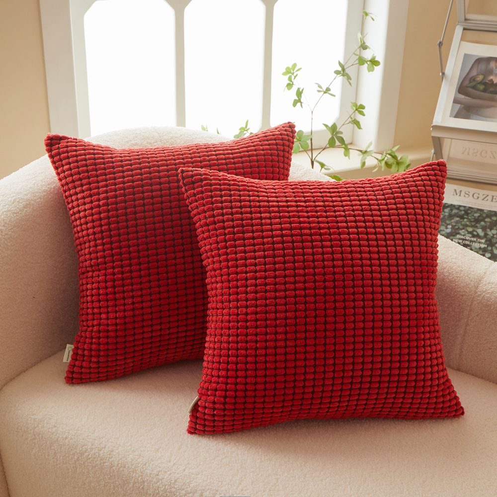 Set of 2 Polyester Blend soft hand feeling Throw Pillows (With or Without Inserts) 11 size 18"x18"