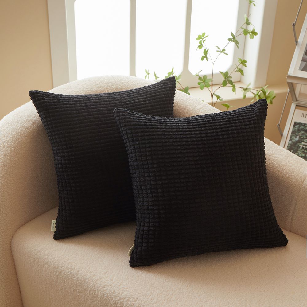 Set of 2 Polyester Blend soft hand feeling Throw Pillows (With or Without Inserts) 11 size 18"x18"