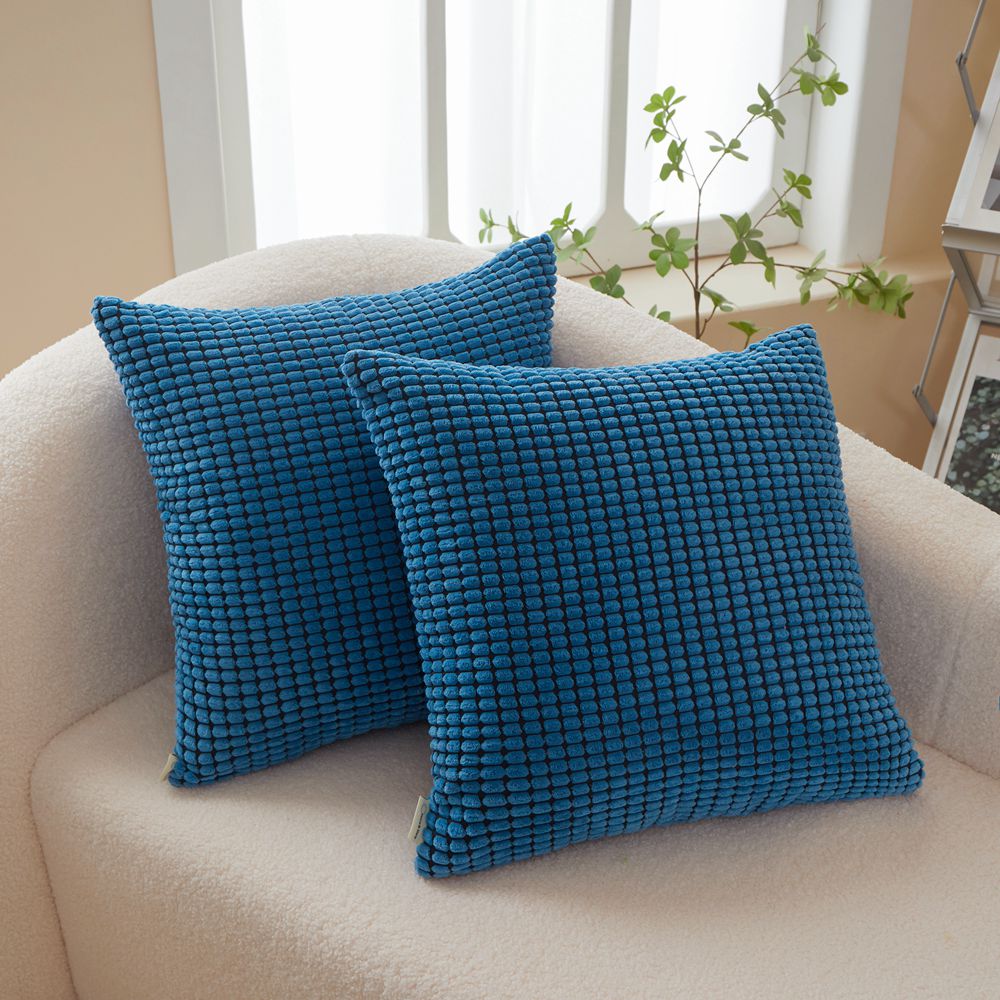 Set of 2 Polyester Blend soft hand feeling Throw Pillows (With or Without Inserts) 11 size 18"x18"