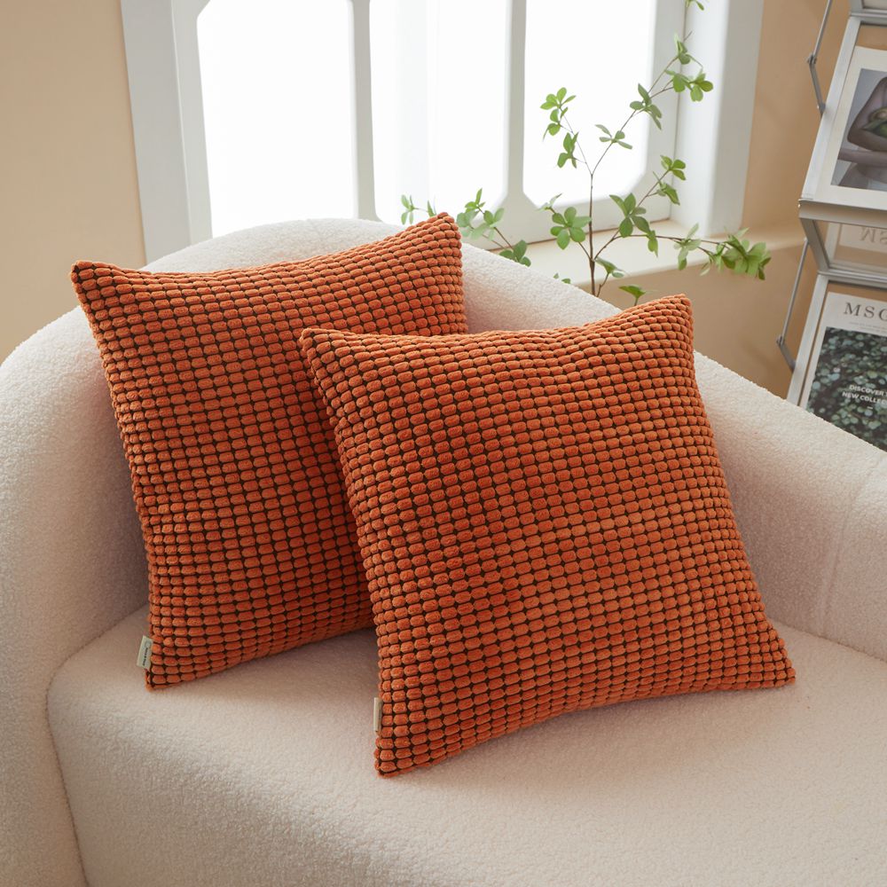 Set of 2 Polyester Blend soft hand feeling Throw Pillows (With or Without Inserts) 11 size 18"x18"