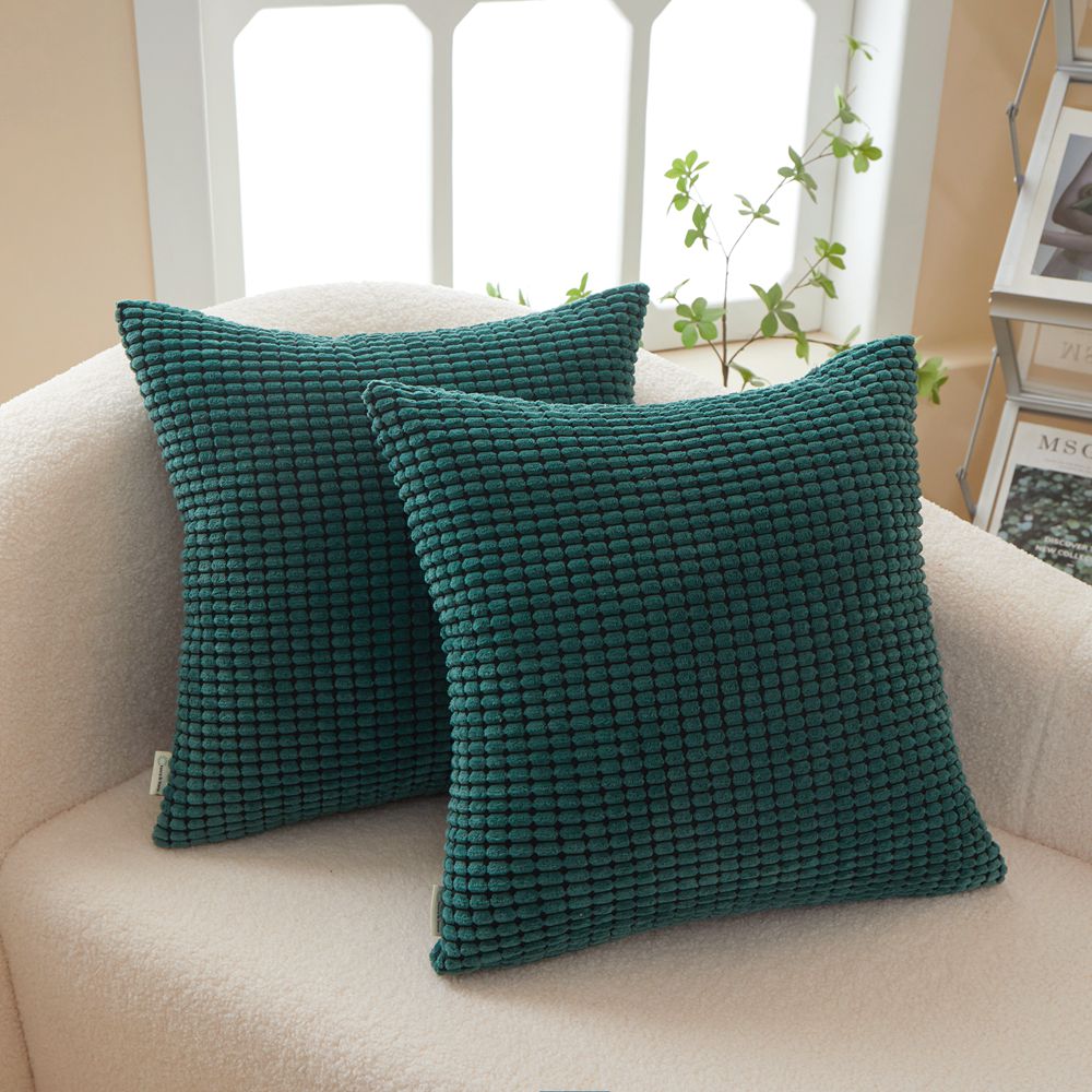 Set of 2 Polyester Blend soft hand feeling Throw Pillows (With or Without Inserts) 11 size 18"x18"
