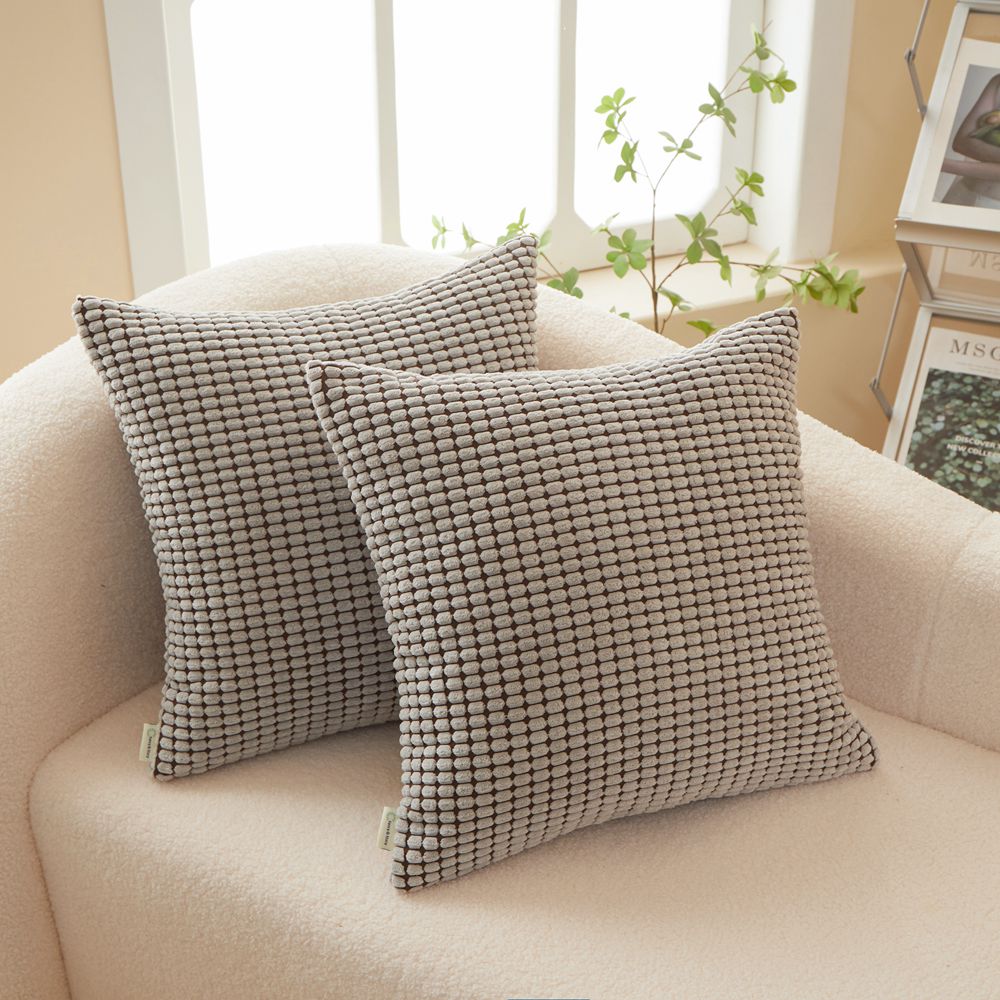 Set of 2 Polyester Blend soft hand feeling Throw Pillows (With or Without Inserts) 11 size 18"x18"