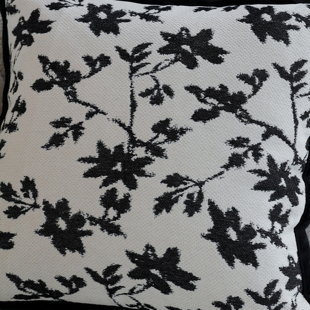 18" x18" Square Throw Pillow Jacquard Floral Chenille 2 sizes of Insert options