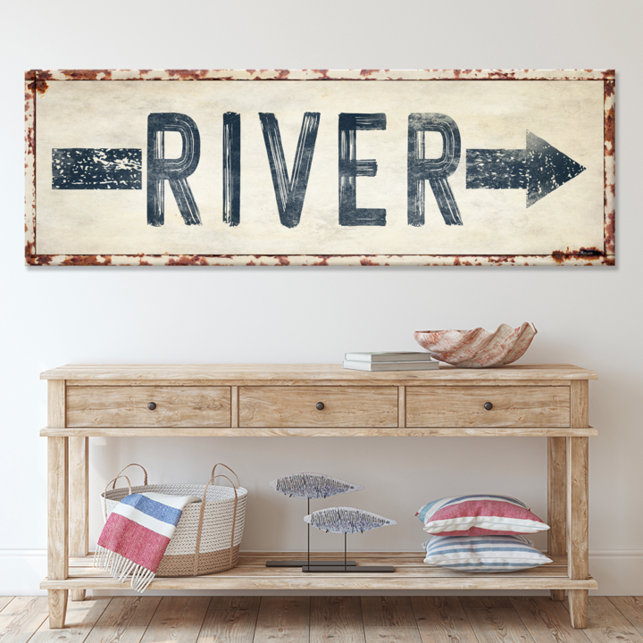 River Arrow Sign