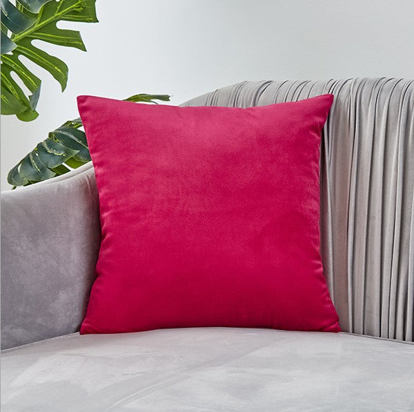 Set of 2 Velvet Solid Colors Throw Pillow Covers (With or Without Inserts) 3 sizes