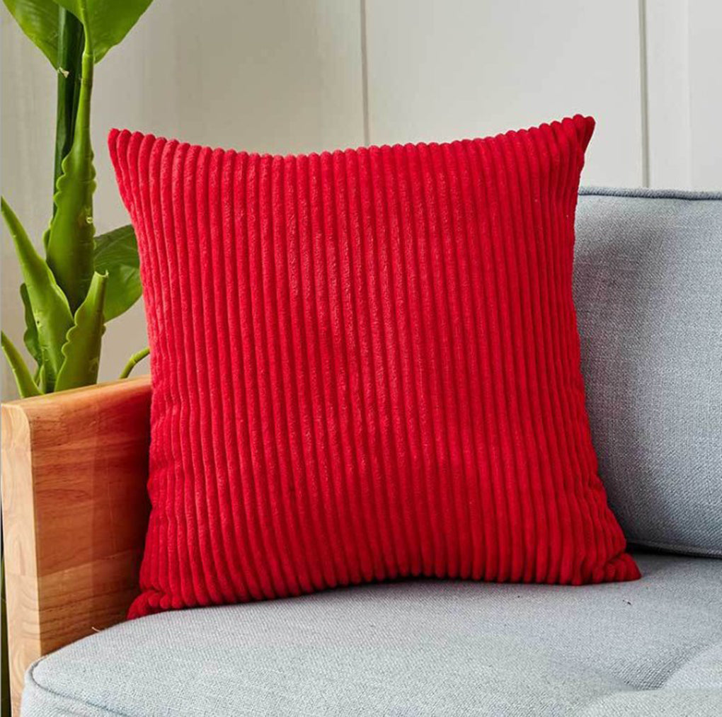 Stripe Throw Pillow (With Insert) 4 size options Elevate your decor with our opulent throw pillow, complete with a premium insert. Crafted from luxurious velvet, it exudes an air of sophistication and offers a soft touch.