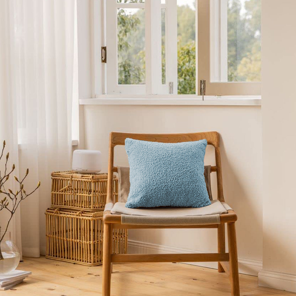 18"x18" Teddy Faux Fluffy Solid Color FULL set of Throw Pillow (With Insert)