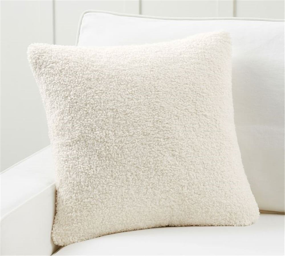18"x18" Teddy Faux Fluffy Solid Color FULL set of Throw Pillow (With Insert)