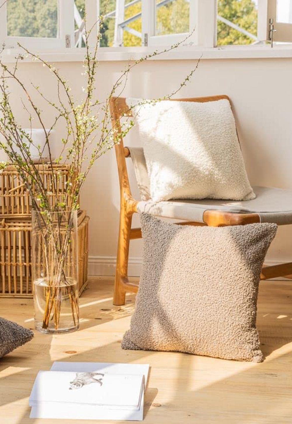 18"x18" Teddy Faux Fluffy Solid Color FULL set of Throw Pillow (With Insert)