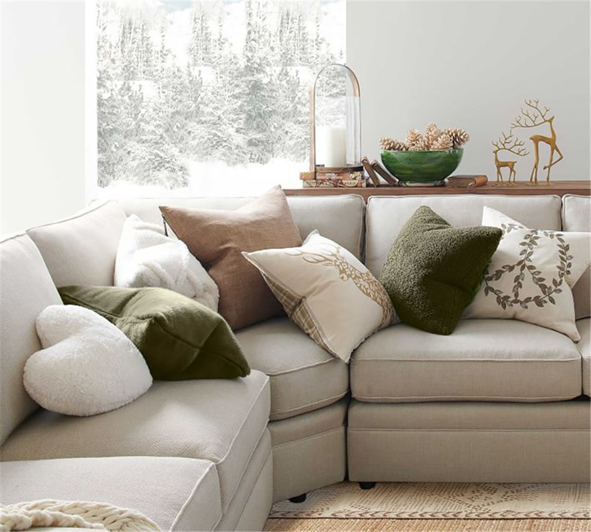 18"x18" Teddy Faux Fluffy Solid Color FULL set of Throw Pillow (With Insert)