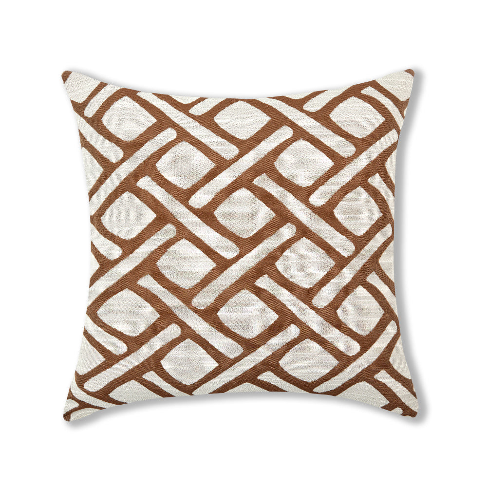 Geometric Links Accent Decorative Pillow (With/Without Inserts) 18"x18" Set of 2