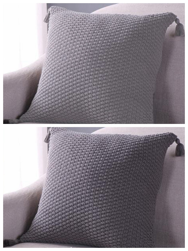 Set of 2 Beautiful combination Pillow Covers AND Inserts mixed colors, one of each