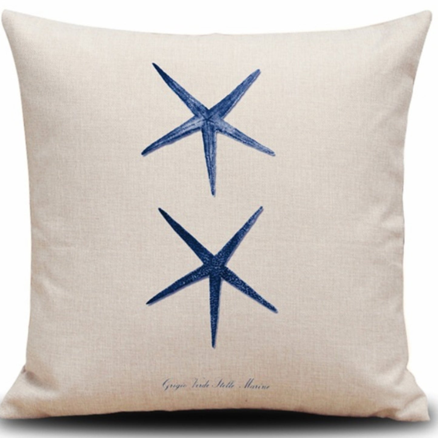 Set of 2 Square Cloth Throw Pillow Covers Ocean themes 18"x18"(With or Without Inserts)