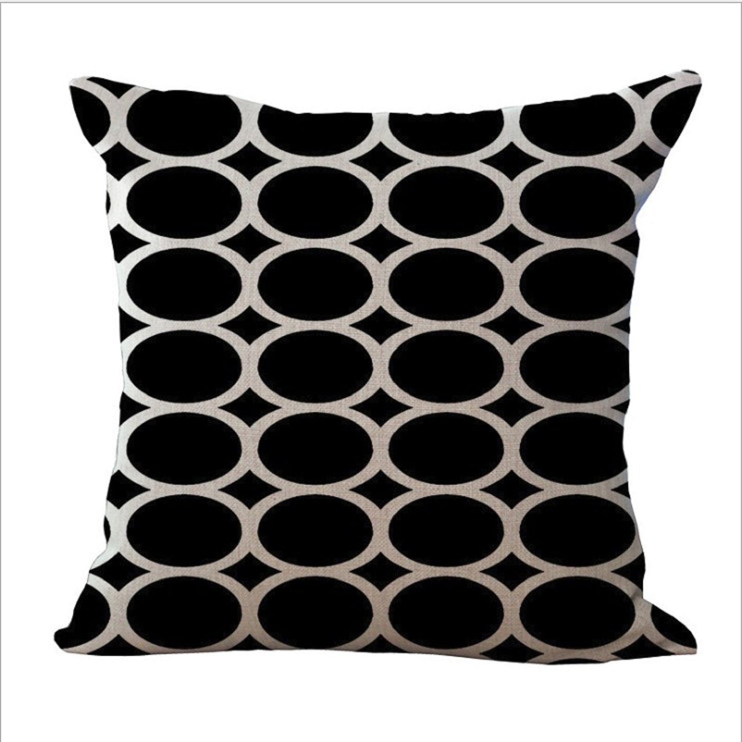 Set of 2 Square Geometric Pattern Throw Pillow (With or Without Inserts) size 18"x18"