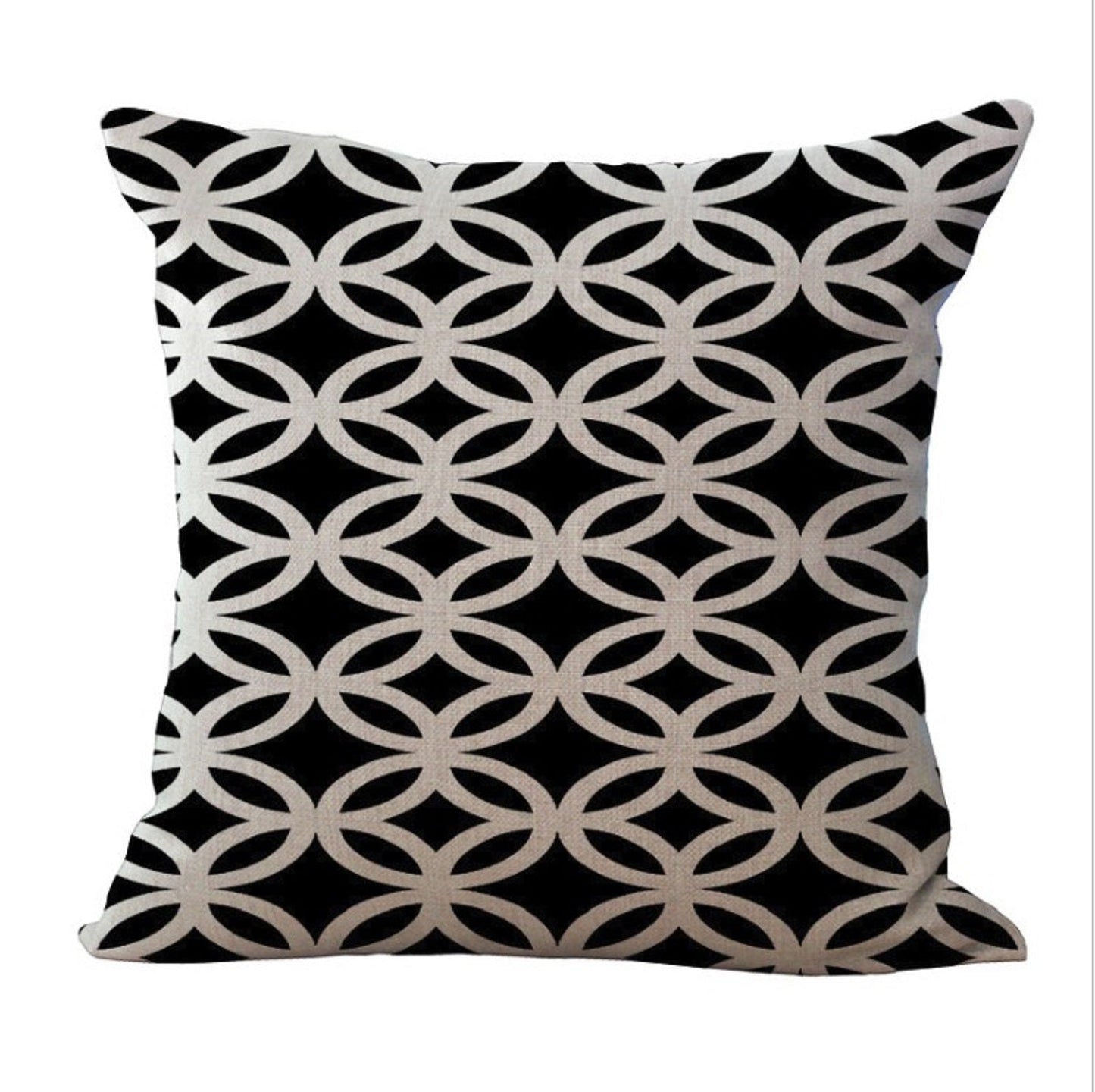 Set of 2 Square Geometric Pattern Throw Pillow (With or Without Inserts) size 18"x18"