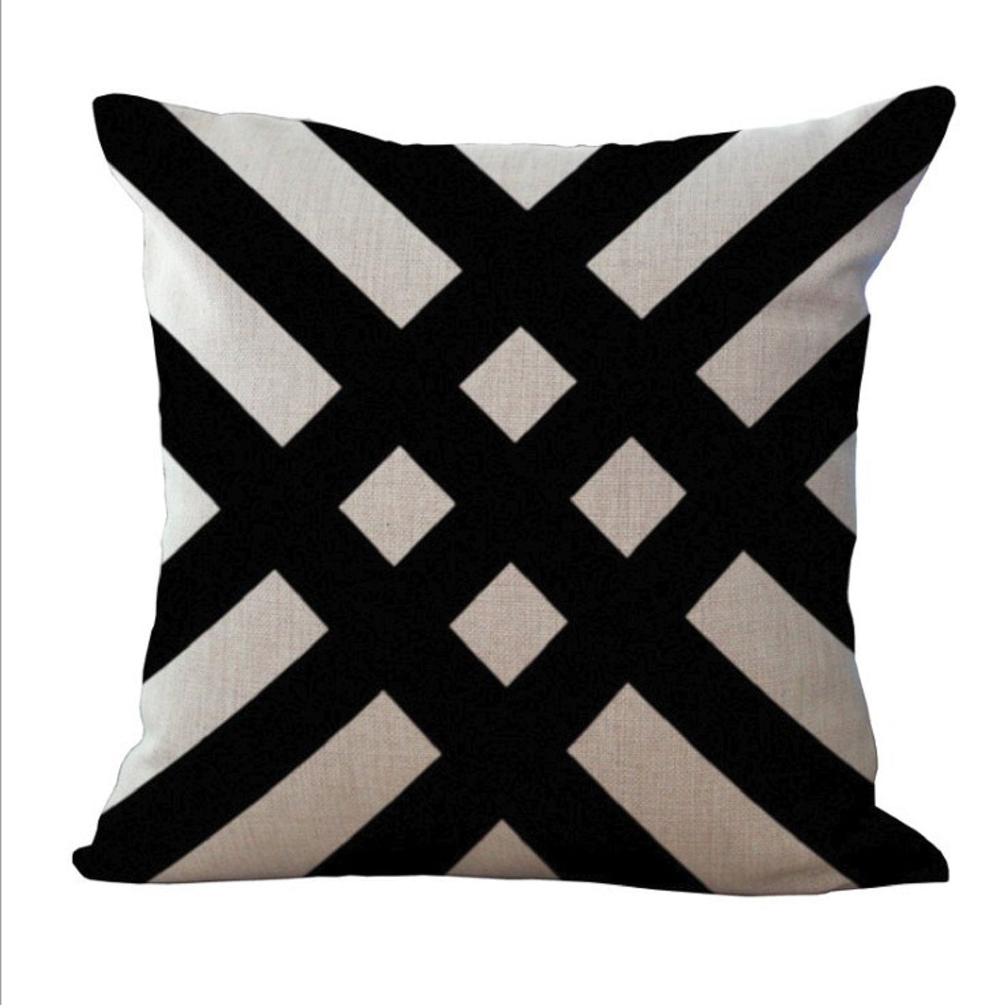 Pack of 2 Square Geometric 18''x18'' Throw Pillow cases (With/Without Inserts)